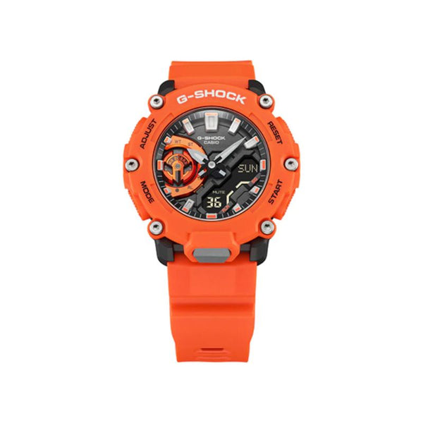 Casio G-Shock Men's Analog-Digital Watch GA-2200M-4A Carbon Core Guard Orange Resin Band Sports Watch