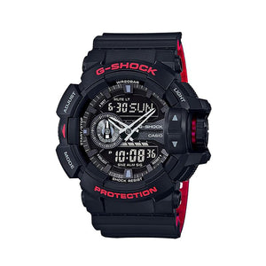 Casio G-Shock Men's Analog Digital GA-400HR-1A Black & Red Resin Band Sport Watch