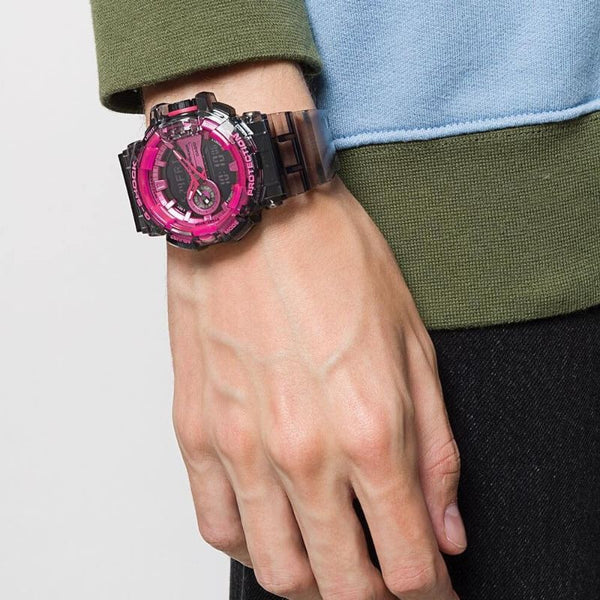 Casio G-Shock Men's Analog-Digital Watch GA-400SK-1A4 Black Semi-Transparent Resin Band Sports Watch
