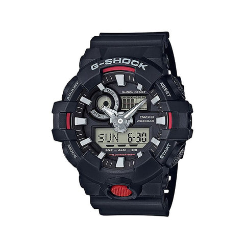 Casio G-Shock Men's Analog-Digital Watch GA-700-1A Black Resin Band Sport Watch