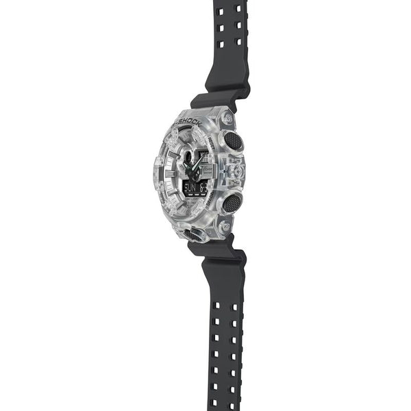 Casio G-Shock Men's Analog Digital Watch GA-700SKC-1A GA700SKC-1A Skc Semi-Transparent Black Resin Band Sports Watch