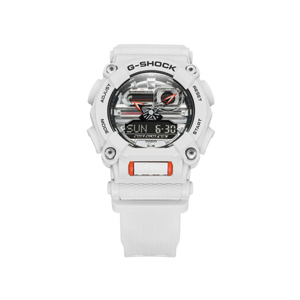 Casio G-Shock Men's Analog-Digital Watch GA-900AS-7A White Resin Band Sports Watch