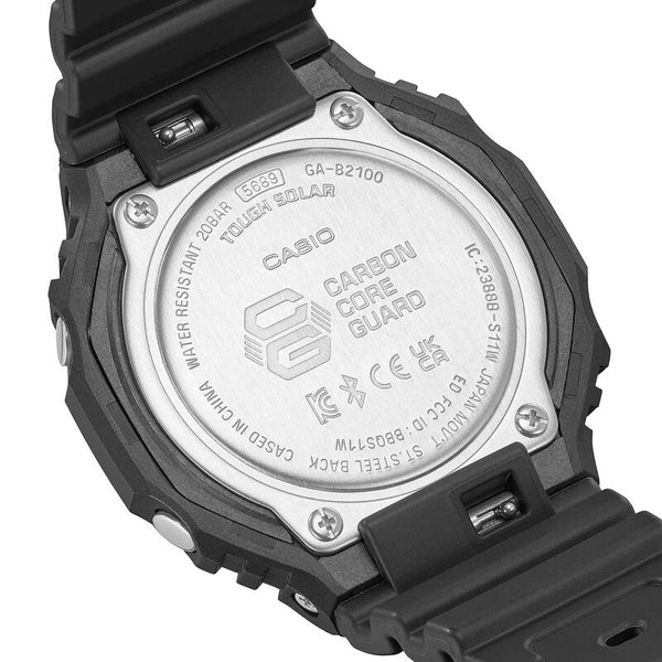 Casio G-Shock Men's Analog-Digital Watch GA-B2100-1A Bluetooth and solar power Black Resin Band Men Sports Watch
