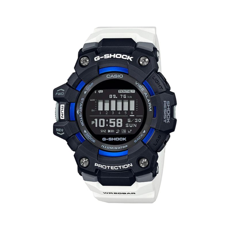 Casio G-Shock Men's Digital GBD-100-1A7DR G-SQUAD Bluetooth® White Resin Band Sport Watch