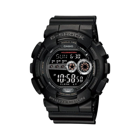 Casio G-Shock Men's Digital Watch GD-100-1B Black Resin Band Sports Watch
