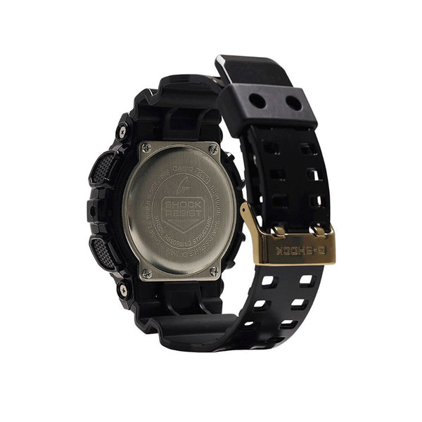 Casio G-Shock Men's Digital Watch GD-100GB-1 Gold Dial with Black Resin Band Sports Watch