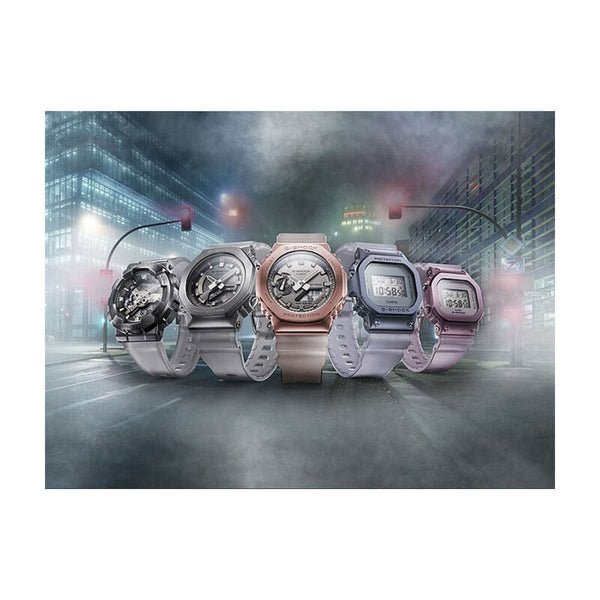 Casio G-Shock Men's Digital Watch Midnight Fog Stainless Steel Case Greyish Blue Resin Sport Watch GM-5600MF-2