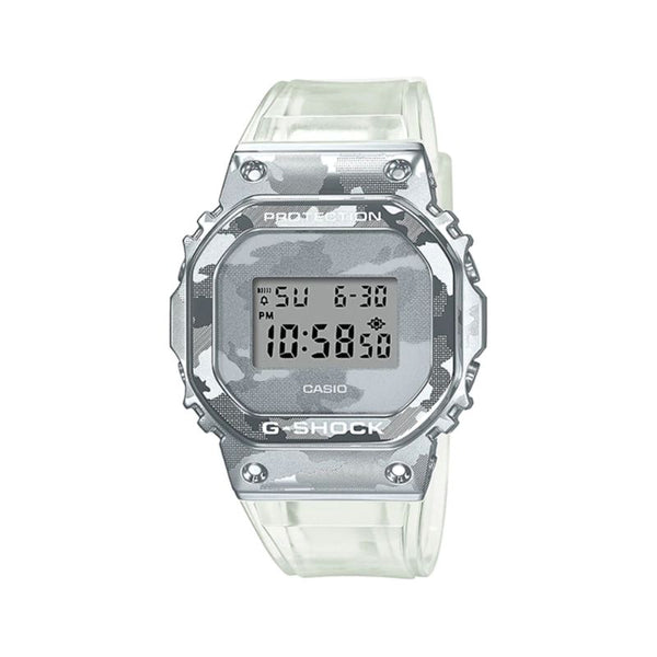 Casio G-Shock Men's Digital Watch GM-5600SCM-1 White Semi-Transparent Resin Band Sports Watch