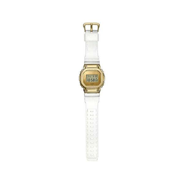 Casio G-Shock Men's Digital GM-5600SG-9 Gold Bezel with White Transparent Resin Band Sport Watch