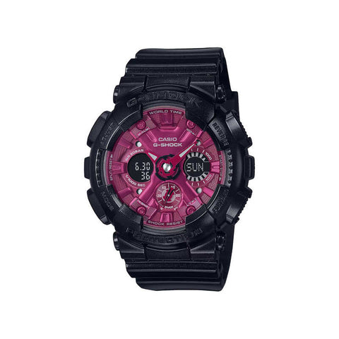 Casio G-Shock Women's Analog Digital Sport Watch GMA-S120RB-1ADR Black Resin Strap