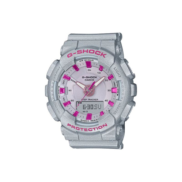 Casio G-Shock Women's Analog-Digital Watch GMA-S130NP-8A Neo Punk Grey Resin Band Sports Watch