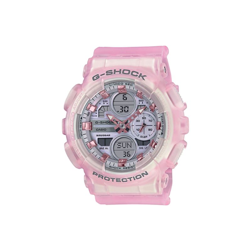 Casio G-Shock Women's Analog-Digital Watch GMA-S140NP-4A Neo Punk Pink Resin Band Sports Watch