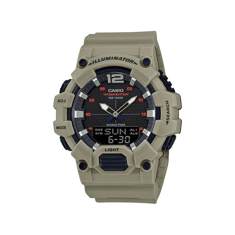 Casio Men's Analog-Digital Watch HDC-700-3A3V Green Band Watch for men