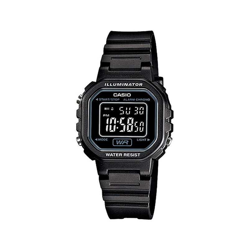 Casio LA-20WH-1B Kid's Digital Watch with Black Resin Band