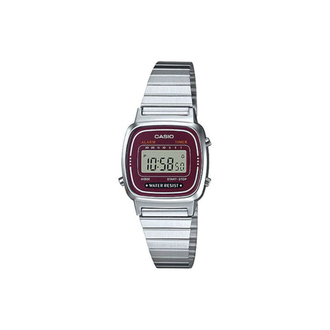 Casio Vintage Women's Digital Watch LA670WA-4 Silver Stainless Steel Watch