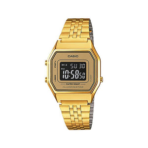 Casio Vintage Women's Digital LA680WGA-9B Stainless Steel Band Gold Watch