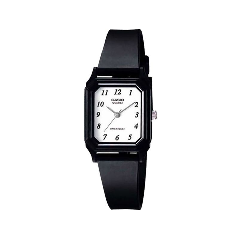 Casio Women's Analog Watch LQ-142-7B Black Resin Band Mini Square Watch