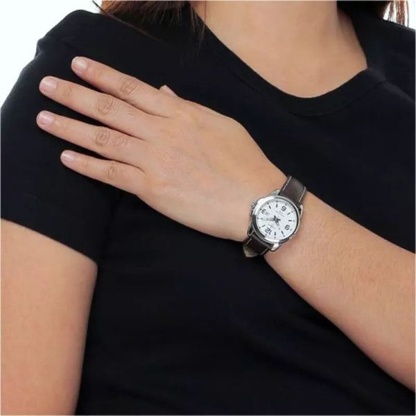 Casio Women's Analog Watch LTP-1314L-7AV Brown Leather Watch