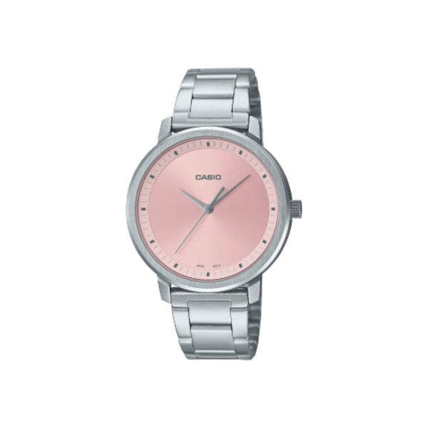 Casio Women's Analog Watch LTP-B115D-4EV Pink Dial with Stainless Steel Band Ladies Watch