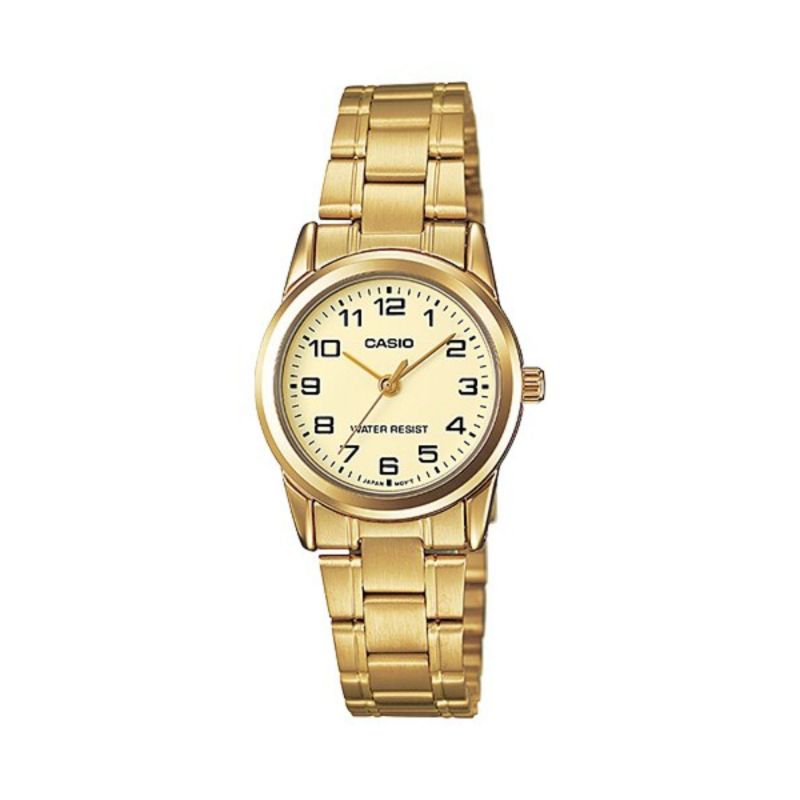 Casio Women's Analog Watch LTP-V001G-9B Stainless Steel Band Gold Watch