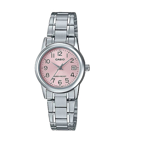 Casio Women's Analog Watch LTP-V002D-4B Silver Stainless Steel Watch