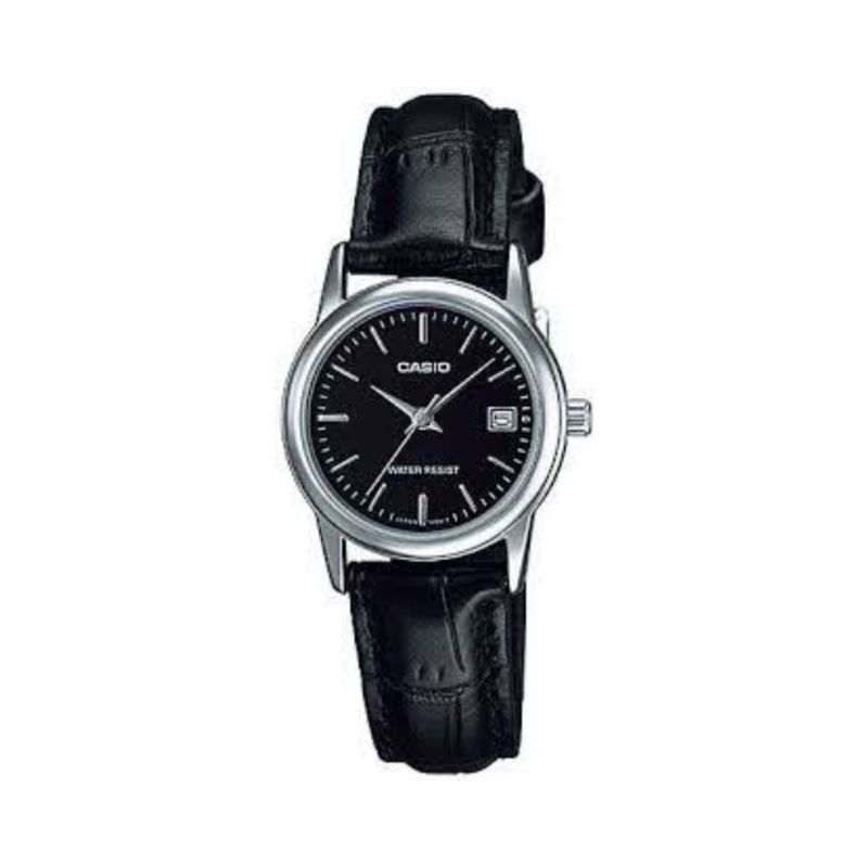 Casio Women's Analog Watch LTP-V002L-1A Black Leather Watch