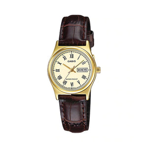 Casio Women's Analog Watch LTP-V006GL-9B Brown Leather Watch