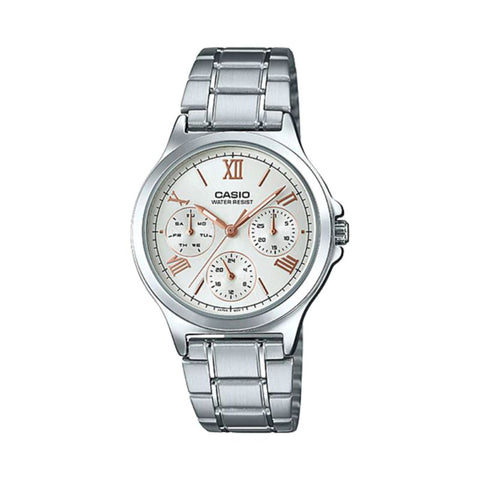 Casio Women's Analog Watch LTP-V300D-7A2 Silver Stainless Steel Watch