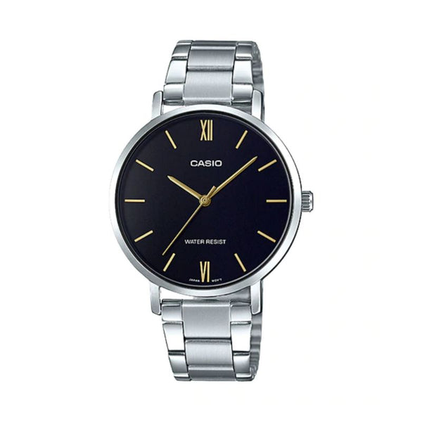 Casio Men's Analog Watch LTP-VT01D-1B Silver Stainless Steel Watch