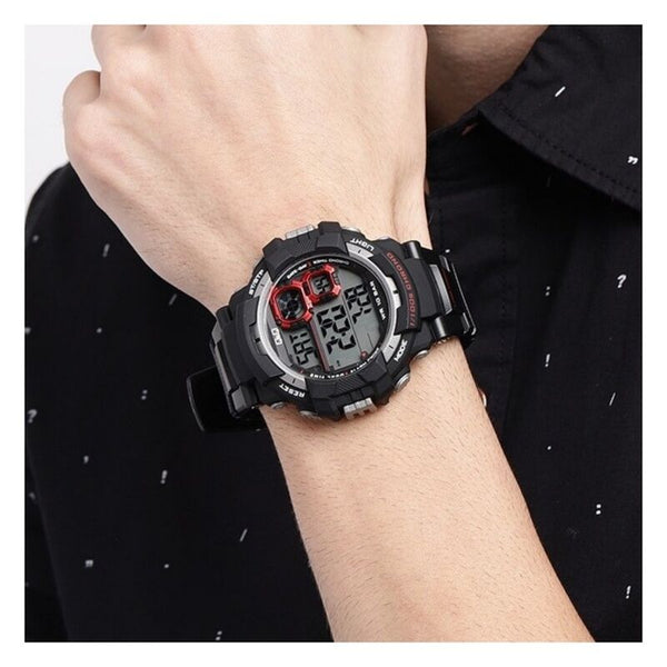 Q&Q Watch by Citizen M143J001Y Men Digital Watch with Black Resin Strap