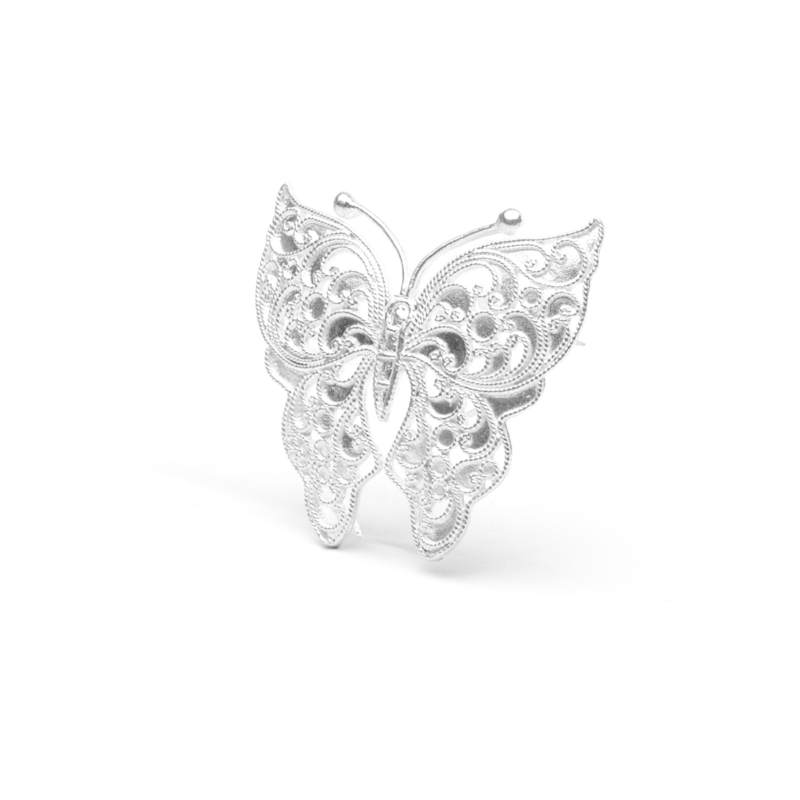 MILLENNE Millennia 2000 Butterfly Silver Brooch with 925 Sterling Silver