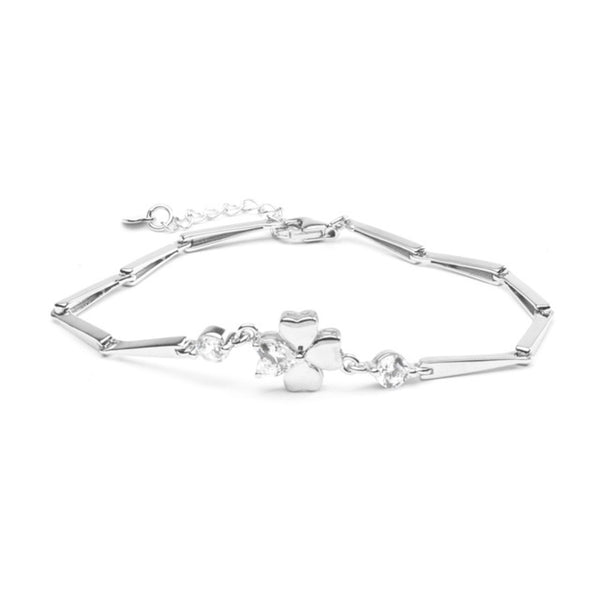MILLENNE Millennia 2000 Lucky Charms Cubic Zirconia Rhodium Bracelet with 925 Sterling Silver