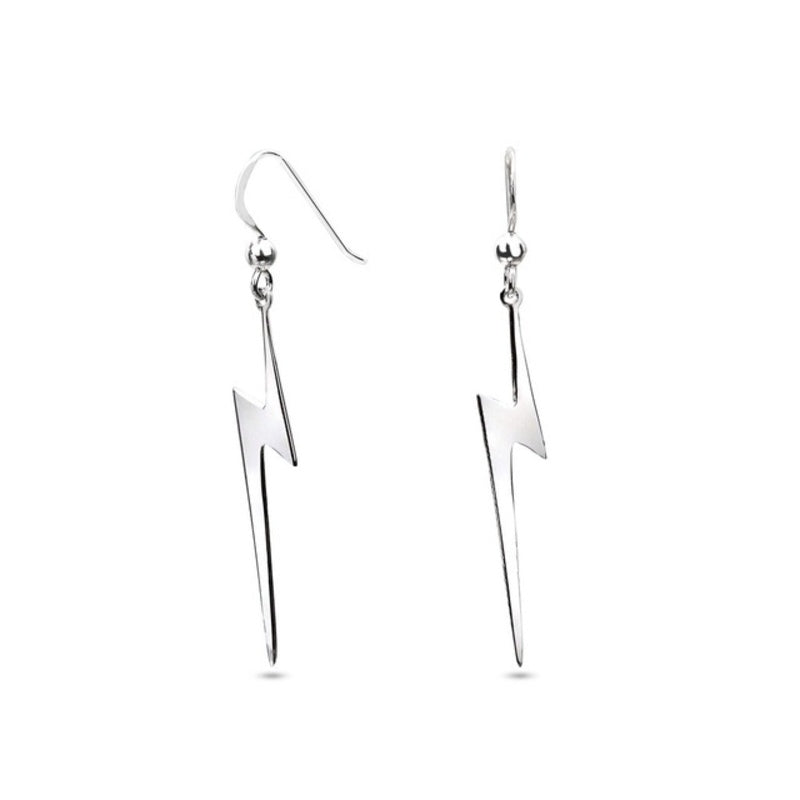MILLENNE Millennia 2000 Lightning Hook Silver Dangle Earrings with 925 Sterling Silver