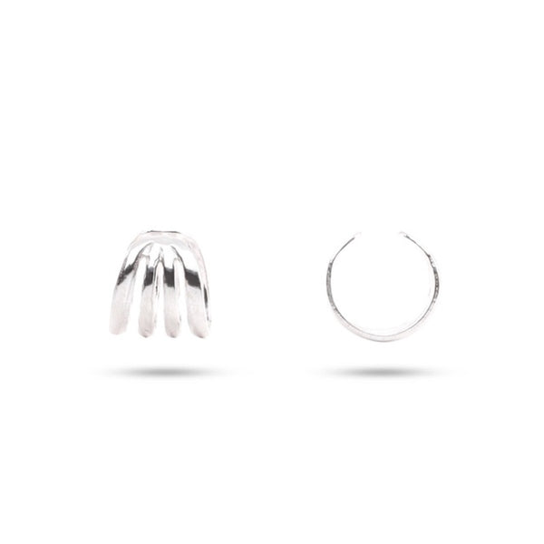 MILLENNE Minimal Silver Ear Cuffs with 925 Sterling Silver