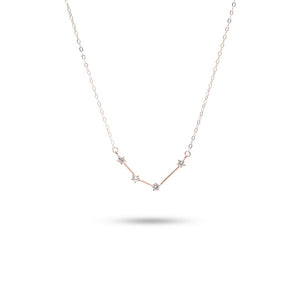 MILLENNE Match The Stars Aquarius Constellation Rose Gold Necklace with 925 Sterling Silver