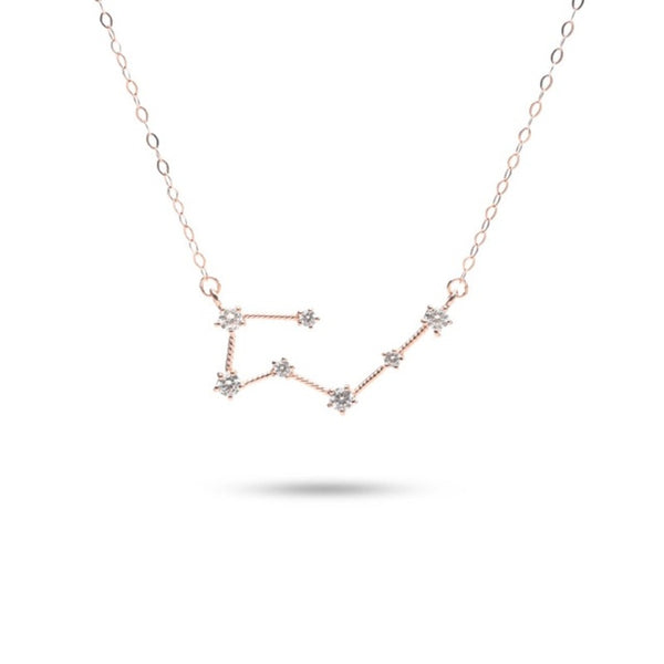 MILLENNE Match The Stars Taurus Constellation Rose Gold Necklace with 925 Sterling Silver