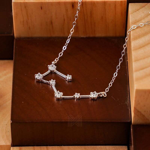 MILLENNE Match The Stars Taurus Constellation Silver Necklace with 925 Sterling Silver