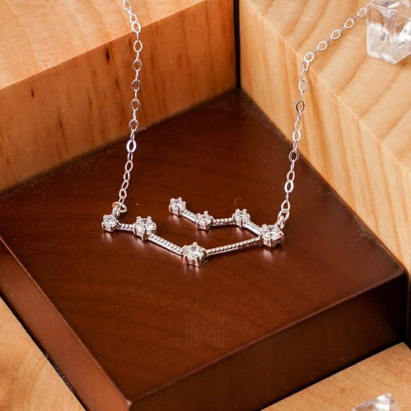 MILLENNE Match The Stars Gemini Constellation Silver Necklace with 925 Sterling Silver