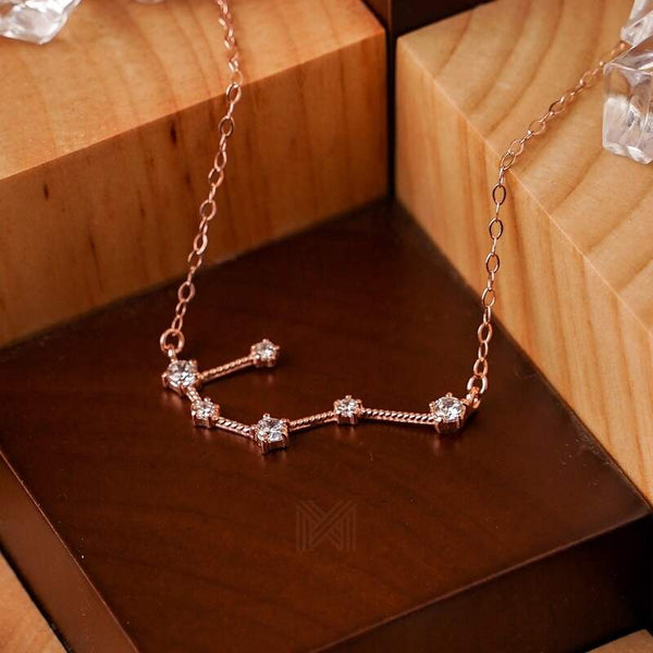 MILLENNE Match The Stars Cancer Constellation Rose Gold Necklace with 925 Sterling Silver