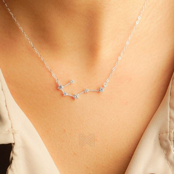 MILLENNE Match The Stars Cancer Constellation Rose Gold Necklace with 925 Sterling Silver