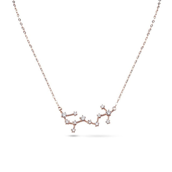 MILLENNE Match The Stars Scorpio Constellation Rose Gold Necklace with 925 Sterling Silver