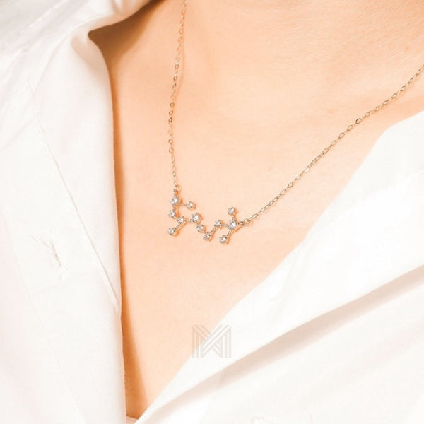 MILLENNE Match The Stars Scorpio Constellation Rose Gold Necklace with 925 Sterling Silver