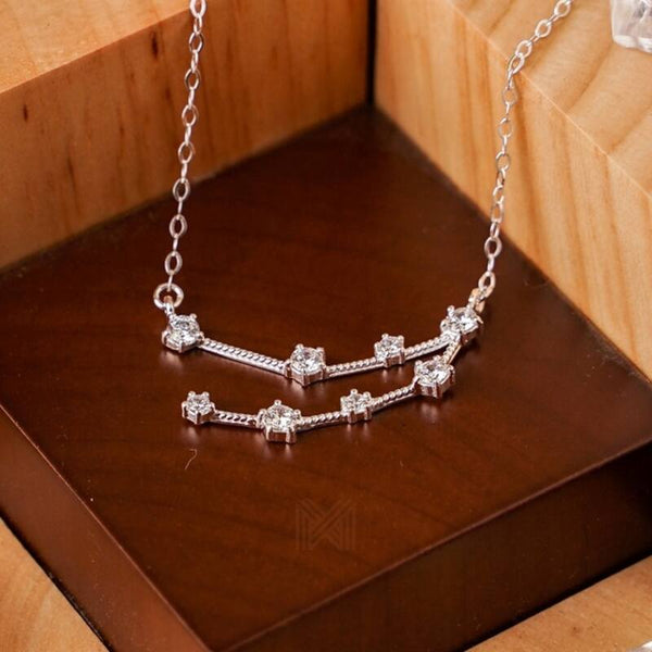 MILLENNE Match The Stars Capricorn Constellation Silver Necklace with 925 Sterling Silver