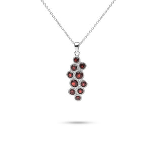 MILLENNE Multifaceted Multi Gemstones Silver Pendant with 925 Sterling Silver