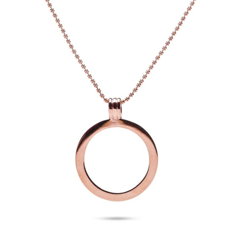 MILLENNE Minimal Classic Loop Rose Gold Pendant with 925 Sterling Silver