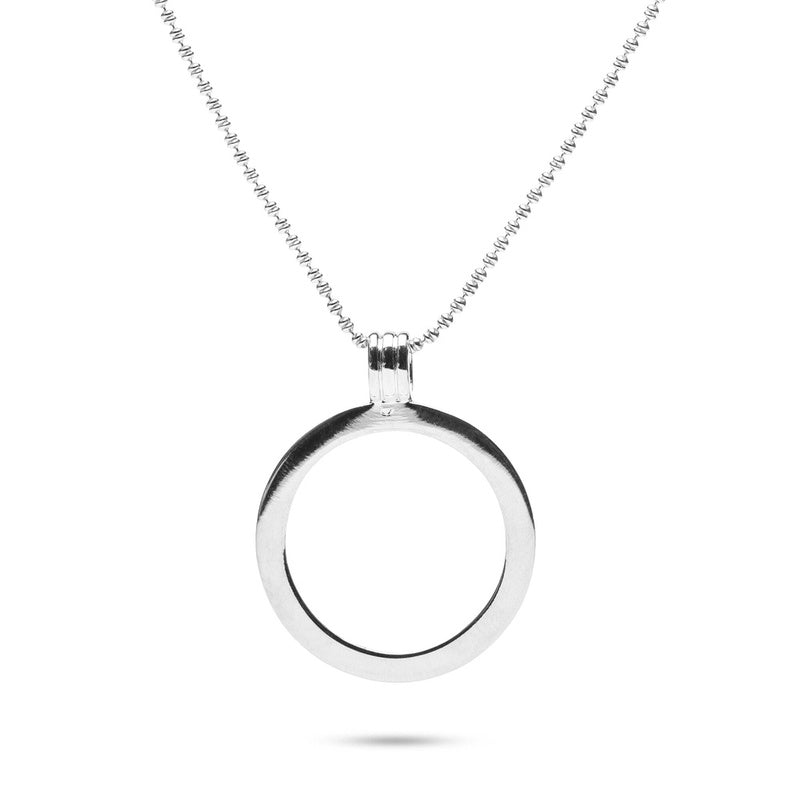 MILLENNE Minimal Classic Loop Silver Pendant with 925 Sterling Silver