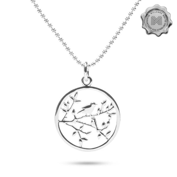 MILLENNE Millennia 2000 Birds Silver Pendant with 925 Sterling Silver