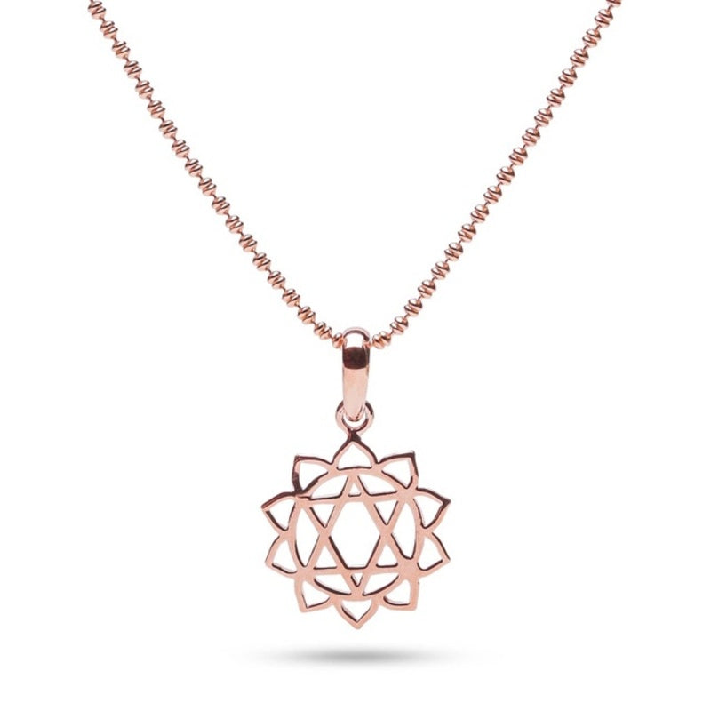 MILLENNE Millennia 2000 Celtic Star Flowers Rose Gold Pendant with 925 Sterling Silver