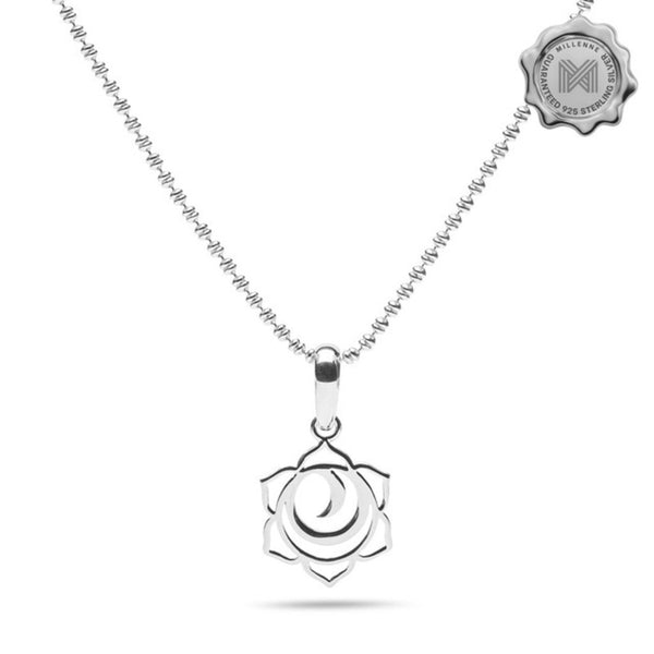 MILLENNE Millennia 2000 Three Moons Blossom Silver Pendant with 925 Sterling Silver