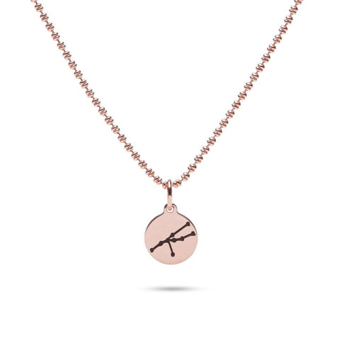 MILLENNE Match The Stars Taurus Celestial Constellation Rose Gold Pendant with 925 Sterling Silver